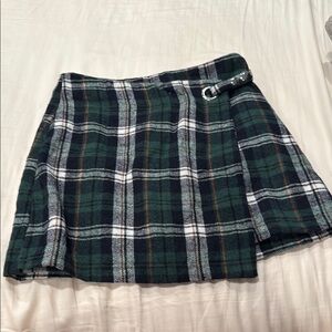 Blue Rain Green and Blue A-Line Mini Skirt